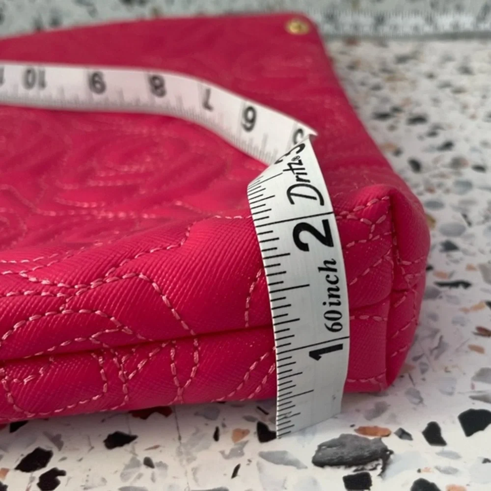 Betsey Johnson Pink Floral Embossed Laptop Bag